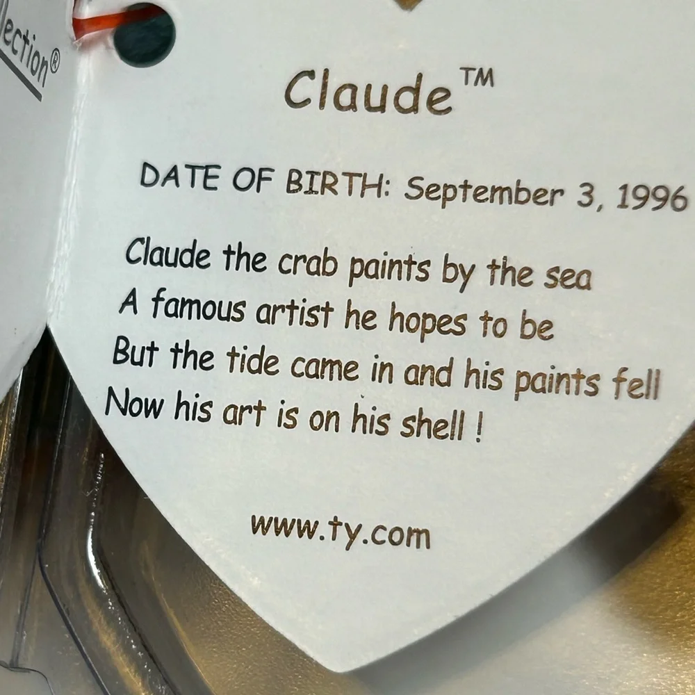Beanie Baby Claude the Crab